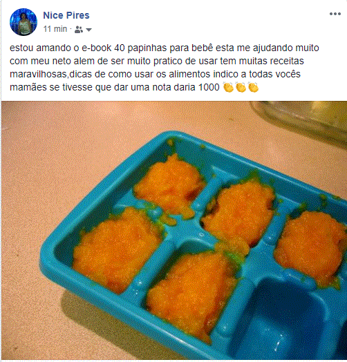 40 papinhas para bebes